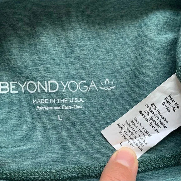 Beyond Yoga Spacedye Caught In The Midi High Waisted Leggings SD3243 Teal L NWT - Picture 7 of 9